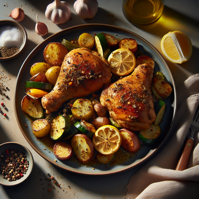 Greek Lemon and Herb Chicken Thighs