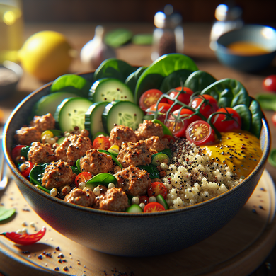 Chicken Mince and Quinoa Bowl
