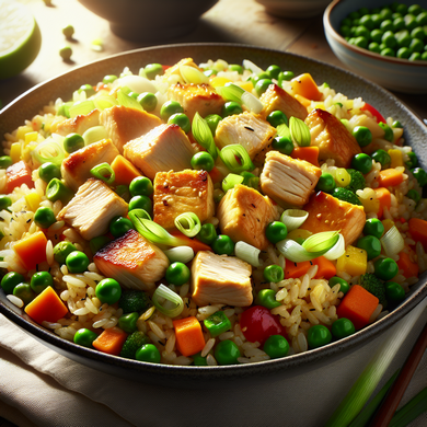 Speedy Chicken Fried Rice with Veggies