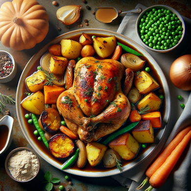 Classic Roast Chook with Gravy and Veg