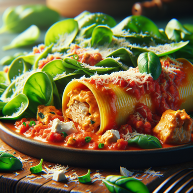 Chicken and Ricotta Cannelloni with Garden Salad
