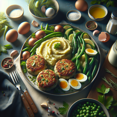 Homestyle Chicken Rissoles with Creamy Mash