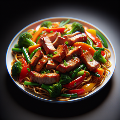 Quick Pork Sirloin Stir-Fry with Hokkien Noodles